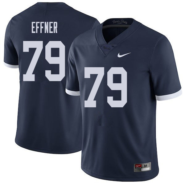 NCAA Nike Men's Penn State Nittany Lions Bryce Effner #79 College Football Authentic Throwback Navy Stitched Jersey WLE4398MF